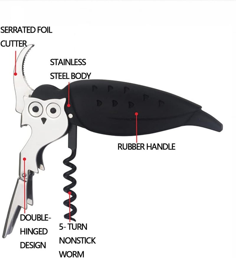 FAFAXOXO Unique Eagle Corkscrew, Professional Waiters Corkscrew Wine Key Bottle Opener,Manual Wine Key for Servers, Waiters, Bartenders and Home Use - Image 3